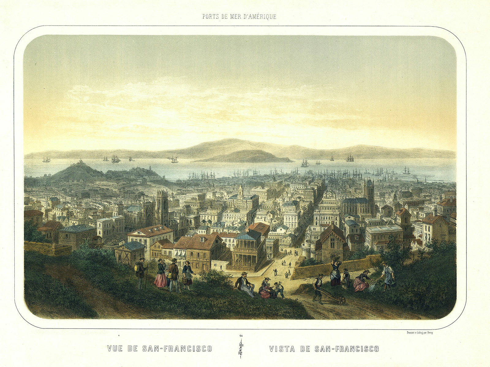 San Francisco, California, 1846, 1846 — antique map