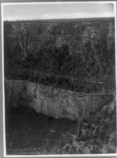 [Grand Canyon, Arizona: First mile at Bright Angel Trail, and 1300 ft. of Precipice]