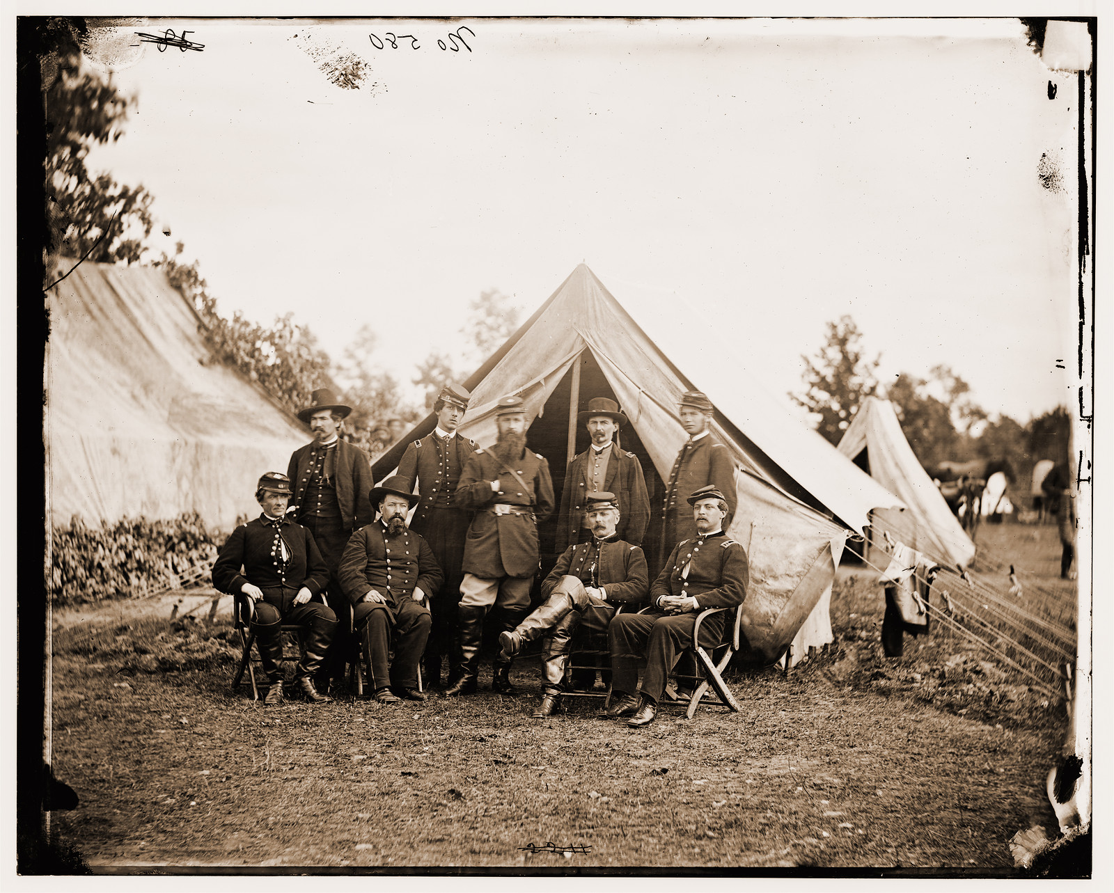Culpeper Virginia. Col. William R. Brewster 73d New York Infantry and staff, 1863 — historic photograph