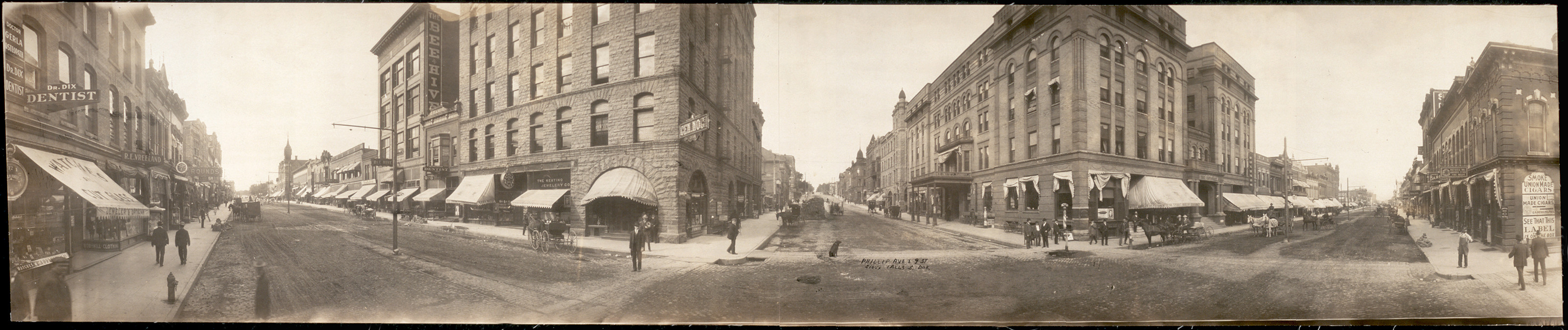 Phillip Ave. & 9 St., Sioux Falls, South Dakota, 1907, 1907 — historic image