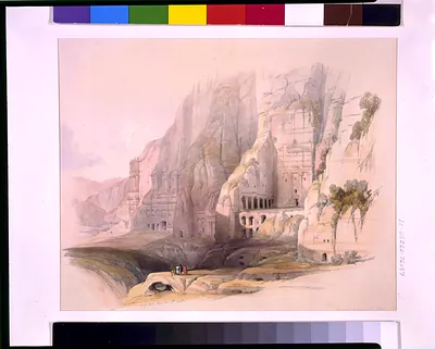 Excavated mansions of Petra, Petra, March 7, 1839