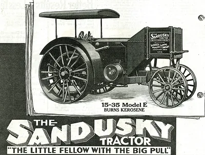 The Sandusky Tractor 15-35 Model E advertisement