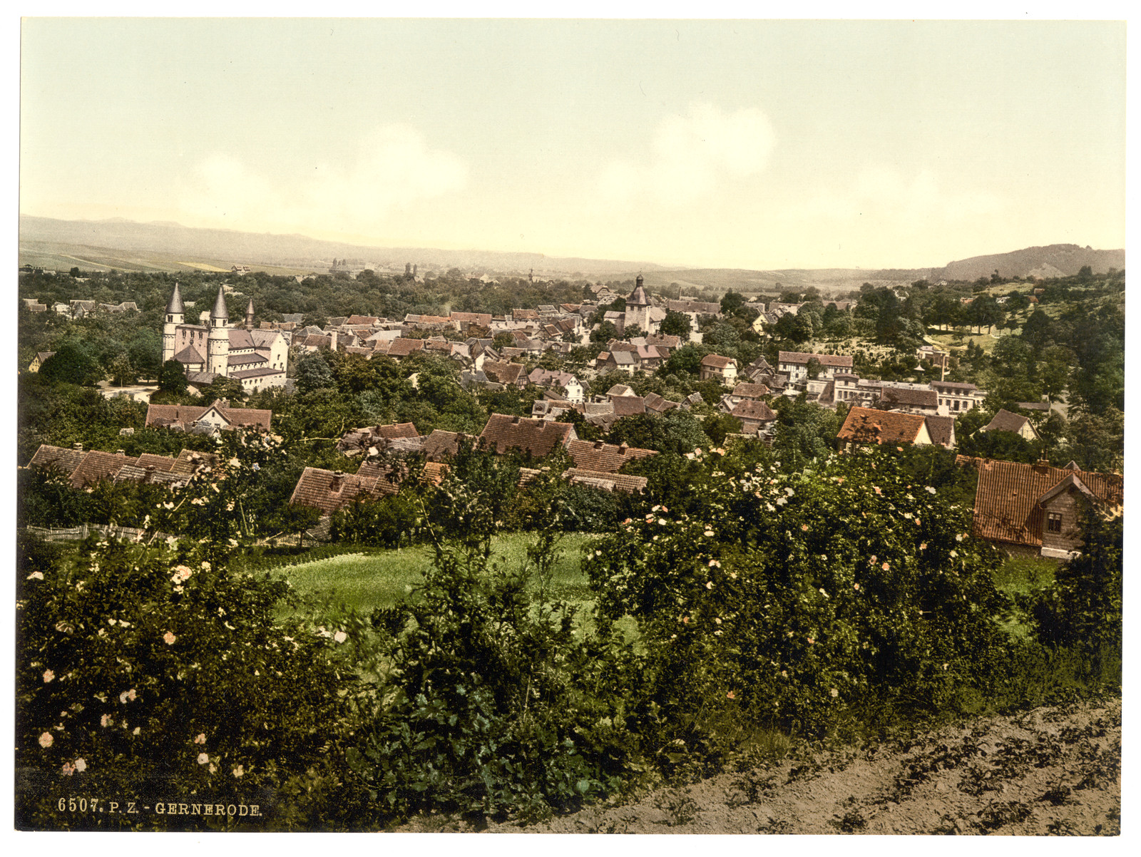 Gernrode from Schweler Wood Hartz Germany, [between ca. 1890 and ca. 1900]. — historic print