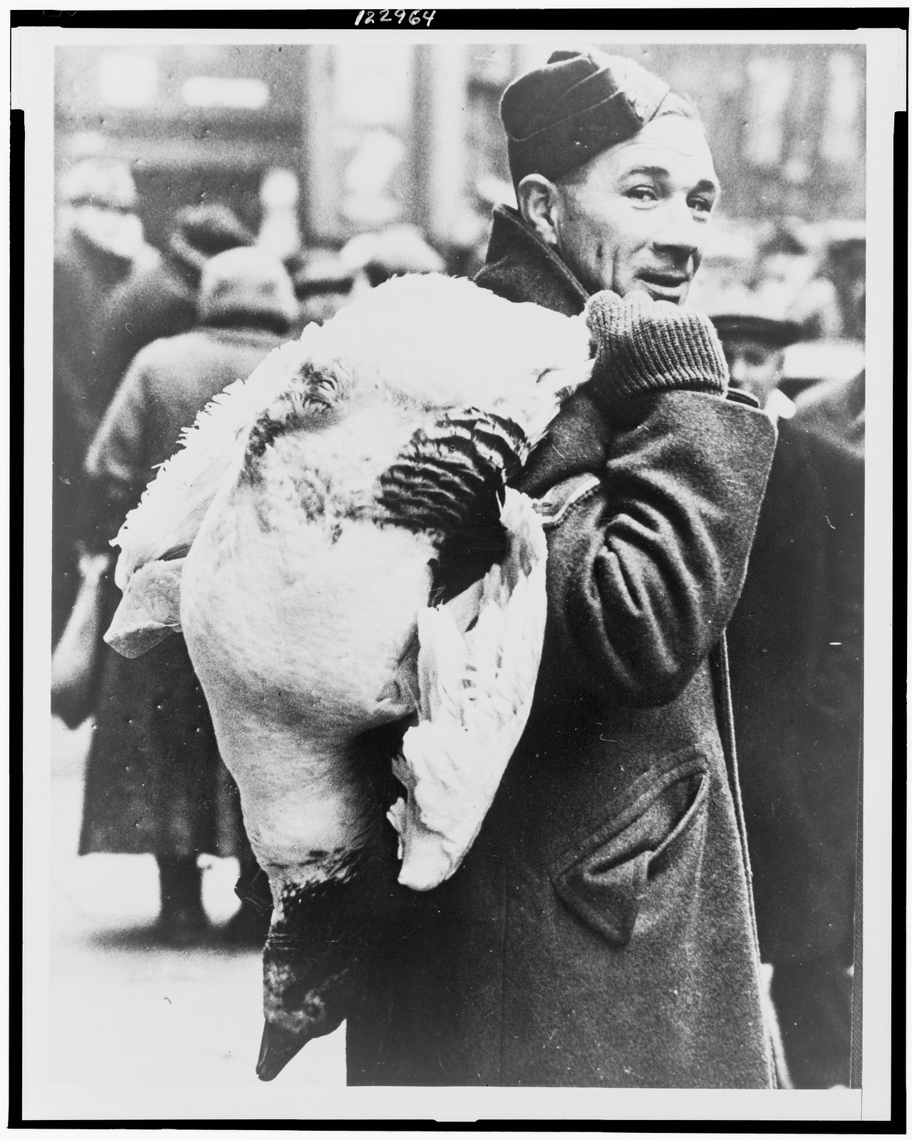 Christmas goose — historic photograph