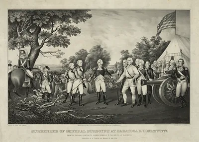 Surrender Of General Burgoyne At Saratoga, New York, Oct