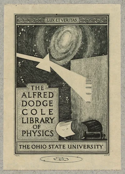 Bookplate of the Alfred Dodge Cole Library of Physics