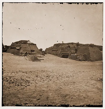 Charleston South Carolina (vicinity). Interior view of Fort Putnam. (Morris Island)