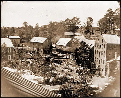 Petersburg Va. Mills on the Appomattox River near Campbells Bridge