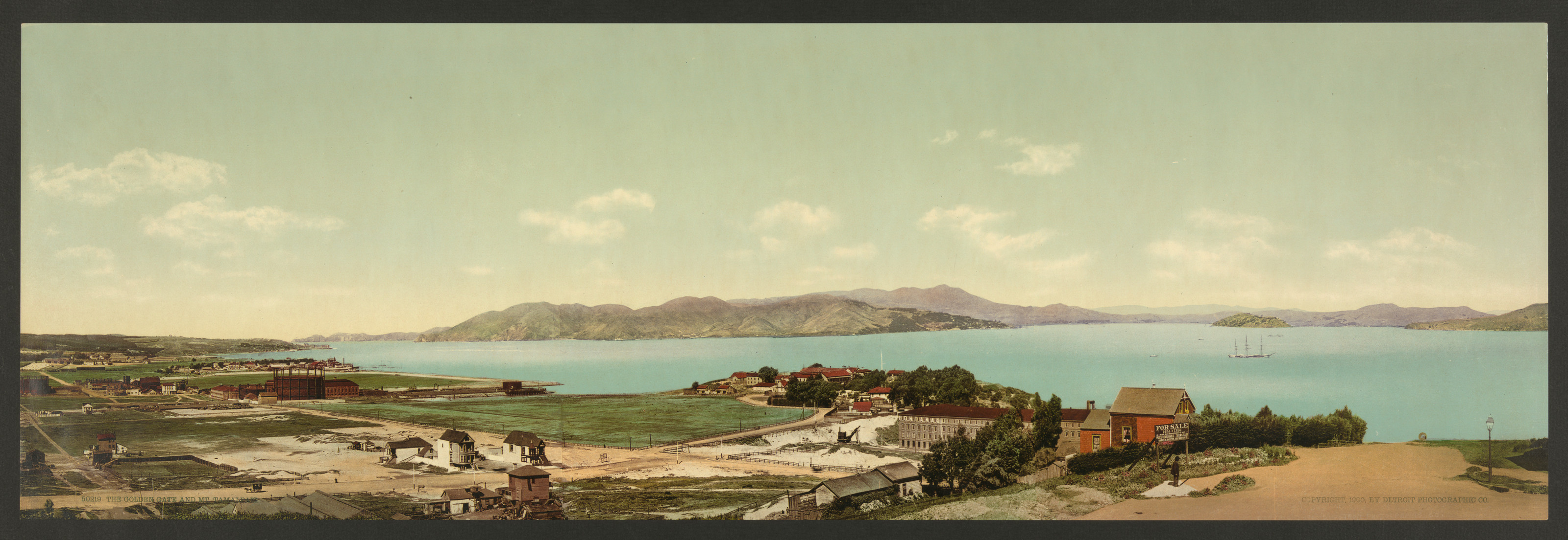 The Golden Gateand Mt Tamalpais — historic image