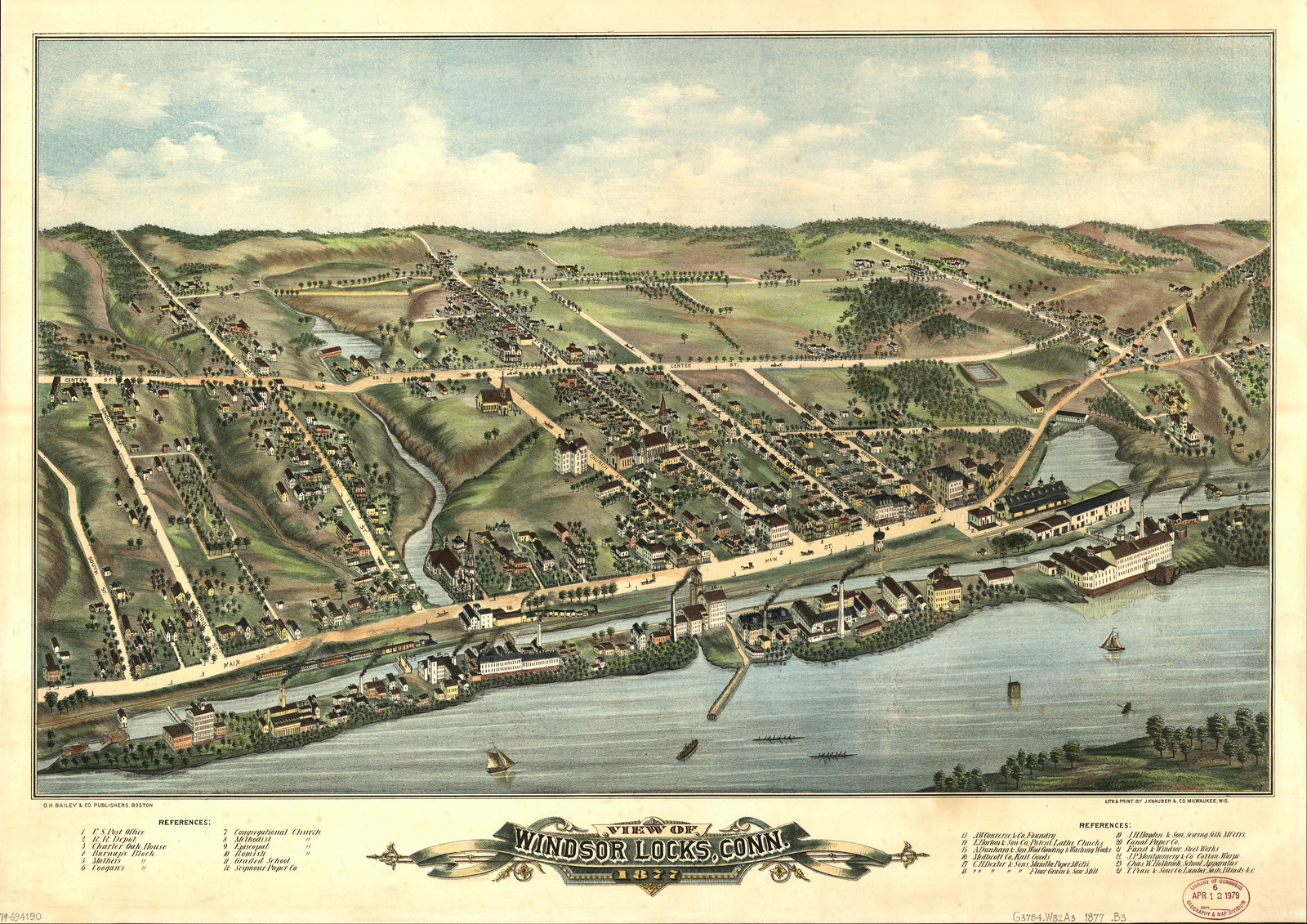Windsor Locks, Connecticut, 1877, 1877 — antique map