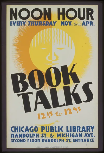 Book talks 12:15 to 12:45 noon hour every Thursday Nov. thru Apr.