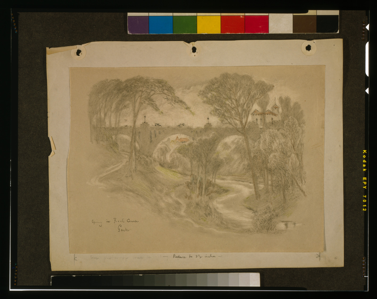 Spring in Rock Creek Park — historic drawing