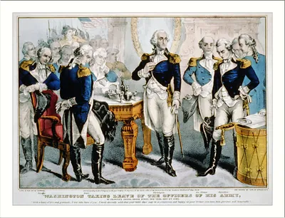 Washington taking leave of the officers of his army: at Francis's Tavern, Broad Street, New York, Decr. 4th. 1783