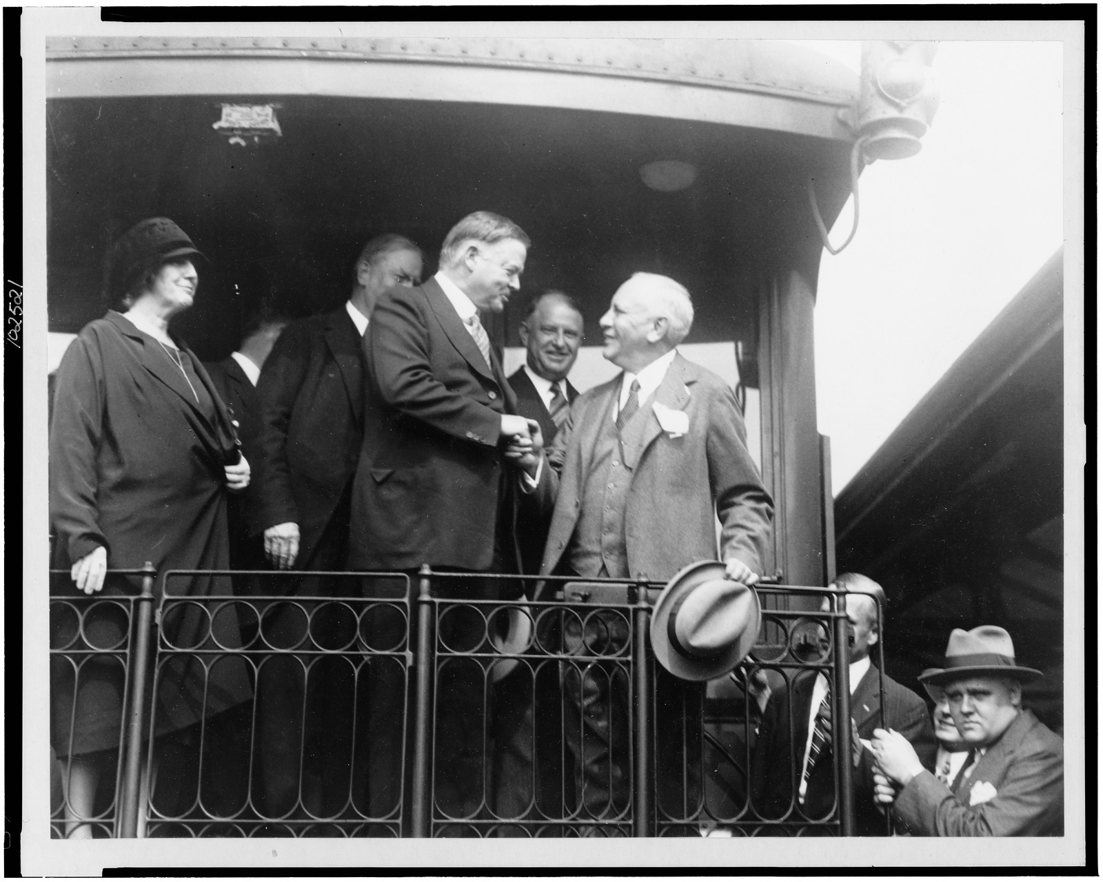 Hoover invades democratic stronghold--thousands come out to cheer republican nominee in New Jersey, [1928] — historic photograph