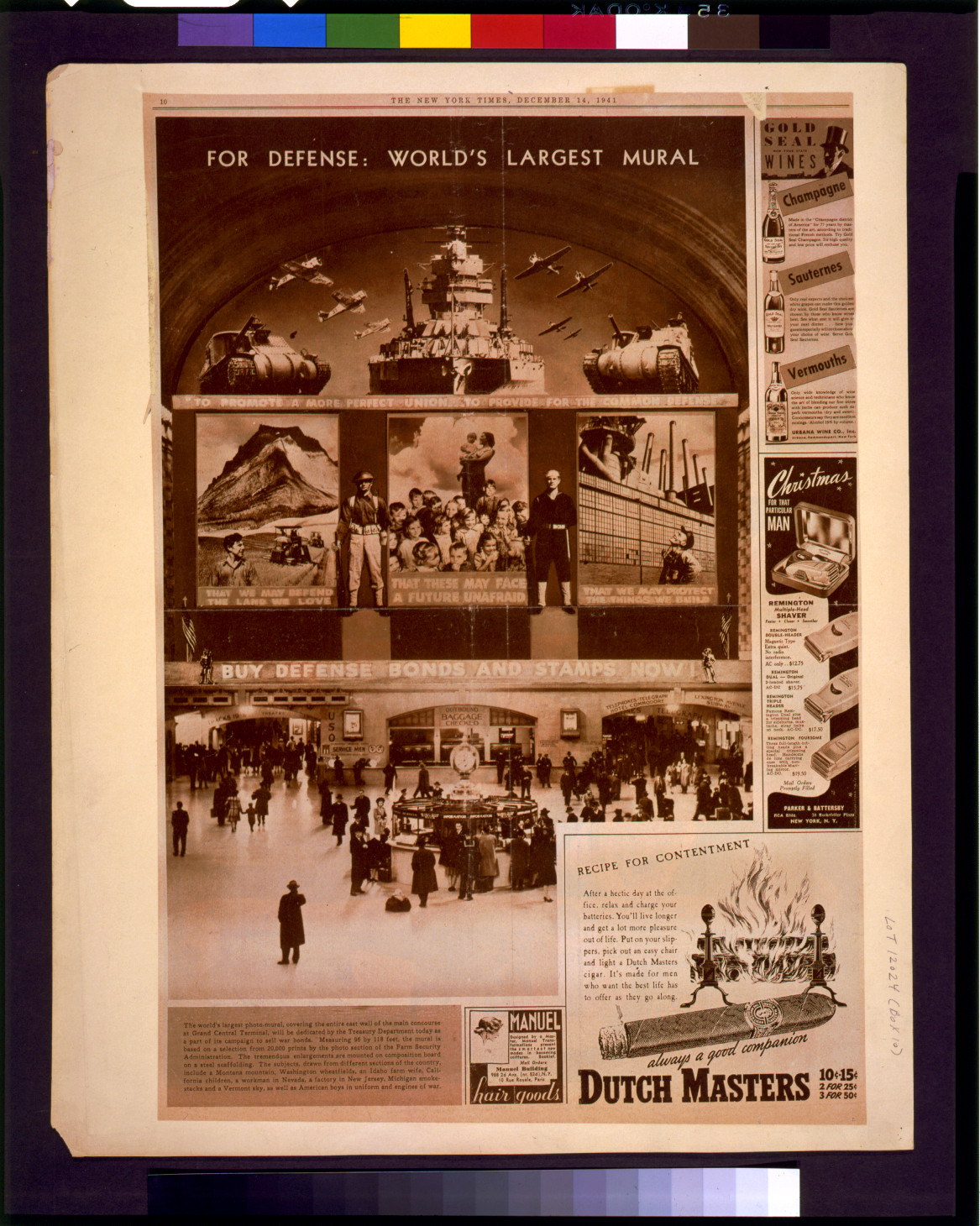 For defense: world's largest mural, [published] 1941 Dec. 14. — historic print
