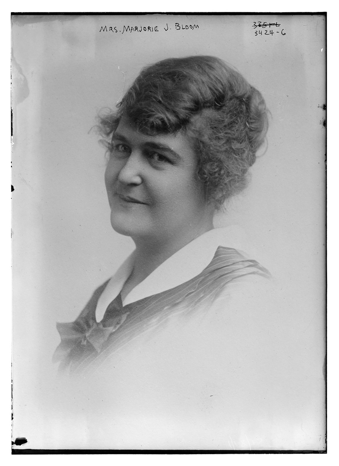 Mrs. Marjorie J. Bloom, n/a — historic photograph