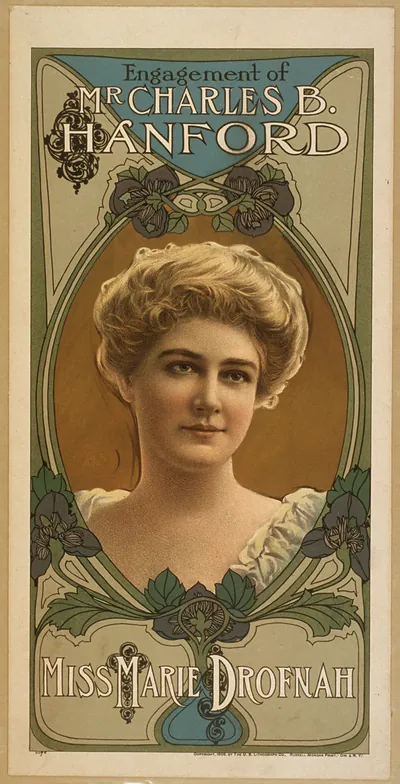 Engagement of Mr Charles B. Hanford, Miss Marie Drofnah