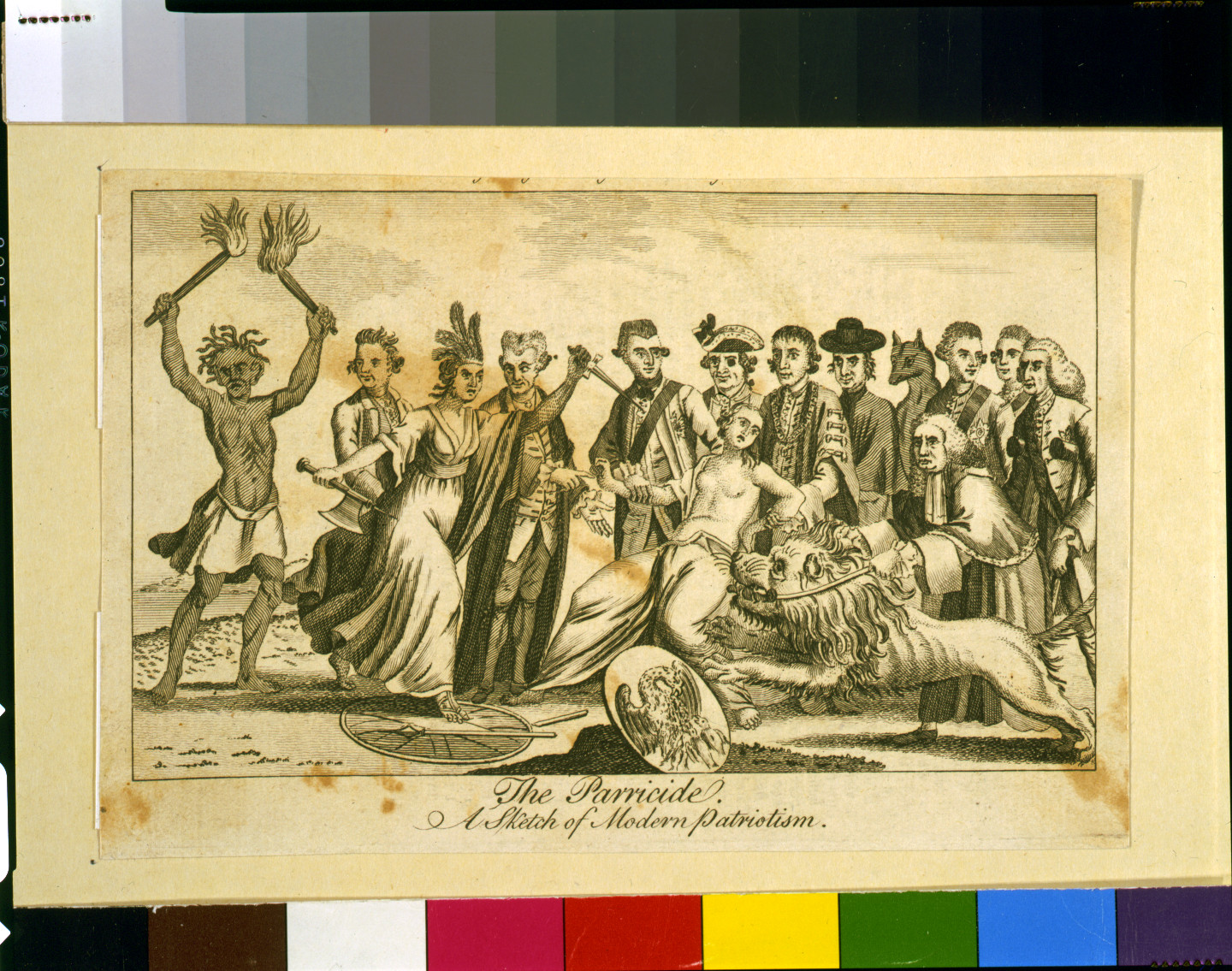 The parricide A sketch of modern patriotism., [London : s.n., 1776 May 1] — historic print