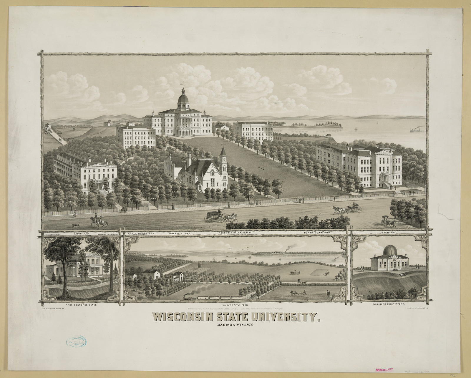 00167 u Madison, Wisconsin — antique map