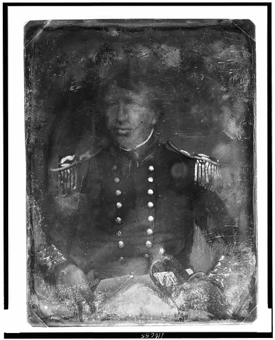 [James Bankhead, half-length portrait, facing front, in military uniform, with sword]