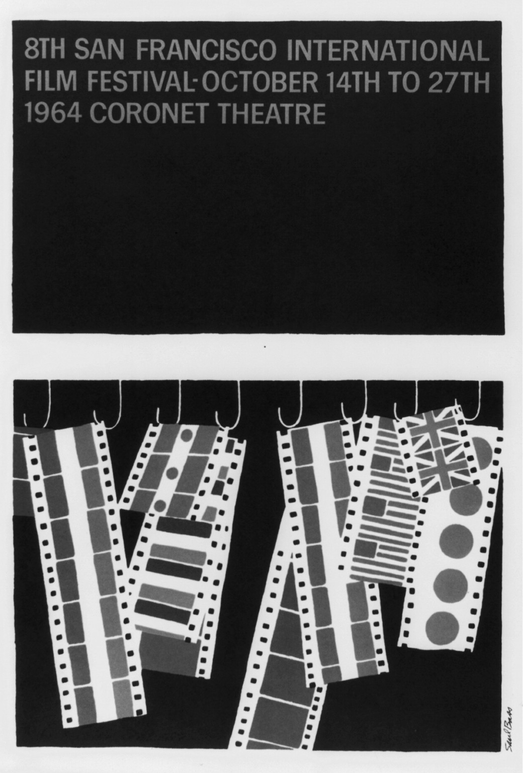 8th San Francisco International Film Festival, October 14th to 27th, 1964, Coronet theatre, San Francisco, 1964. — vintage poster