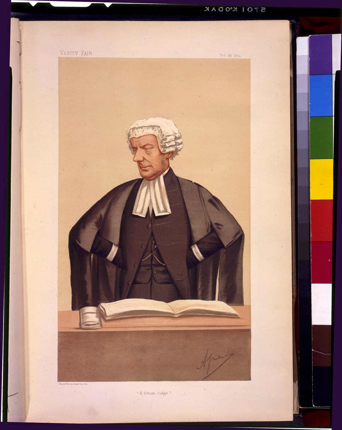 A future judge / Ape ; Vincent Brooks, Day & Son, lith., [1874] — antique lithograph
