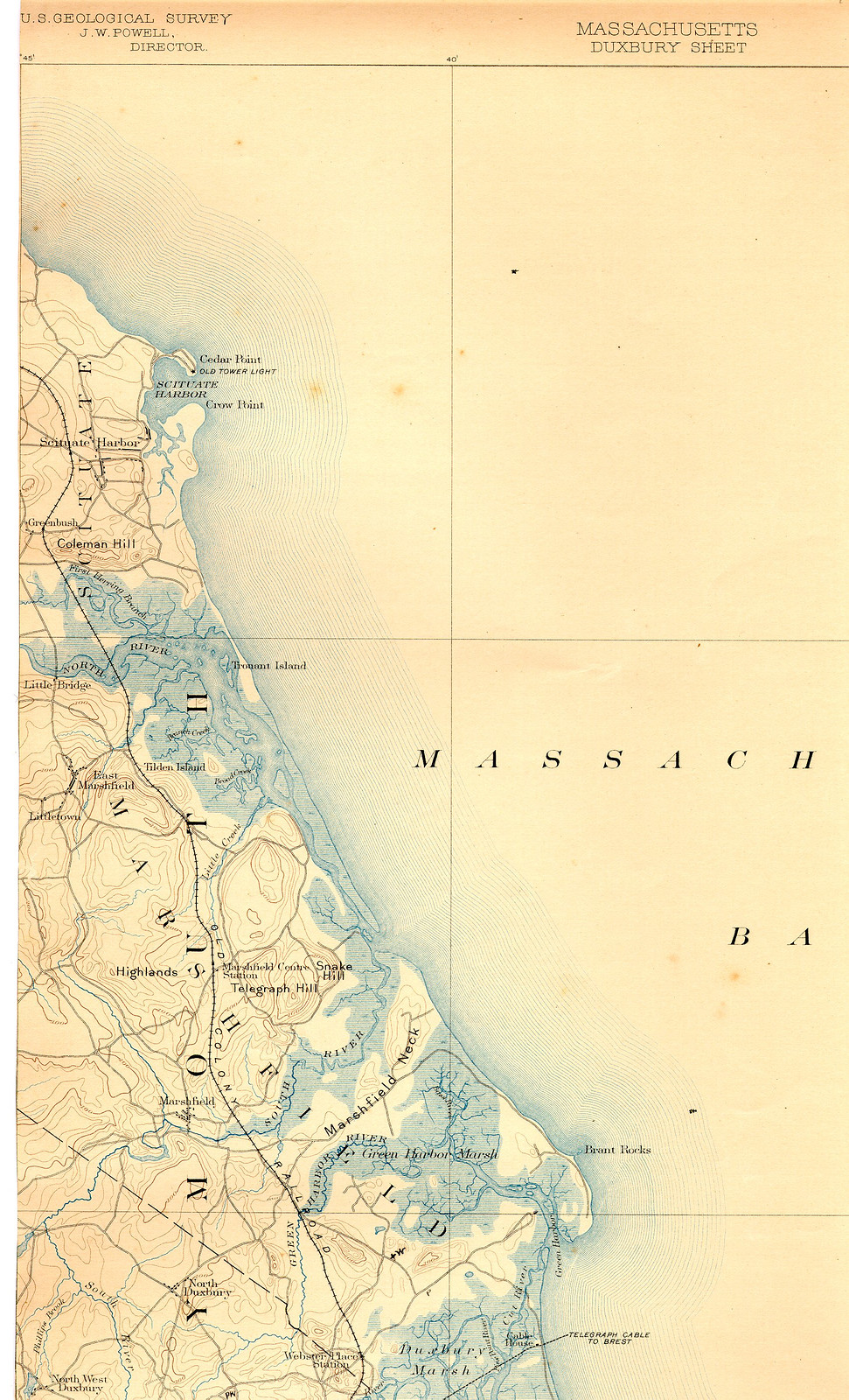 duxb 93 nw, Massachusetts — antique map