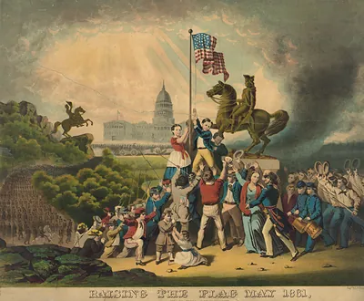 02546u Raising the flag May