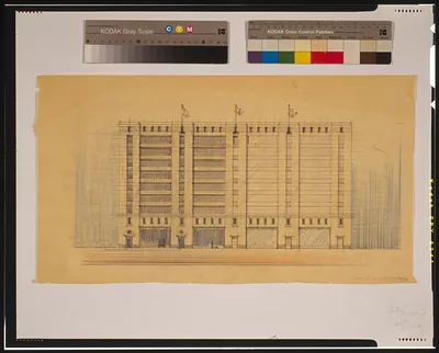 [Parking garage with stores for McLachlen, 10th Street and G Street, N.W., Washington, D.C.]