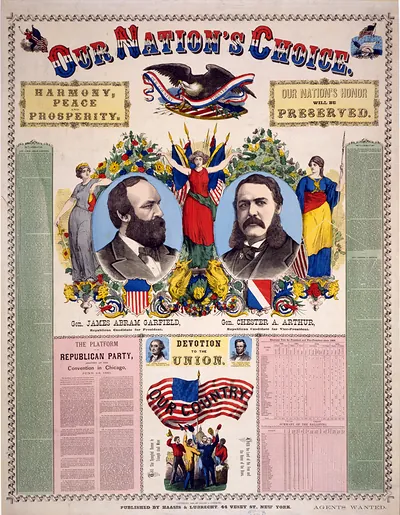 Our nation's choice--Gen. James Abram Garfield, Republican candidate for President, Gen. Chester A. Arthur, Republican Candidate for Vice-President