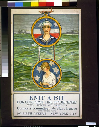 Knit a bit for our first line of defense Wool, needles and directions / Jessie Banks.