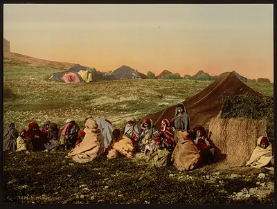 Group of wandering Arabs Tunis Tunisia