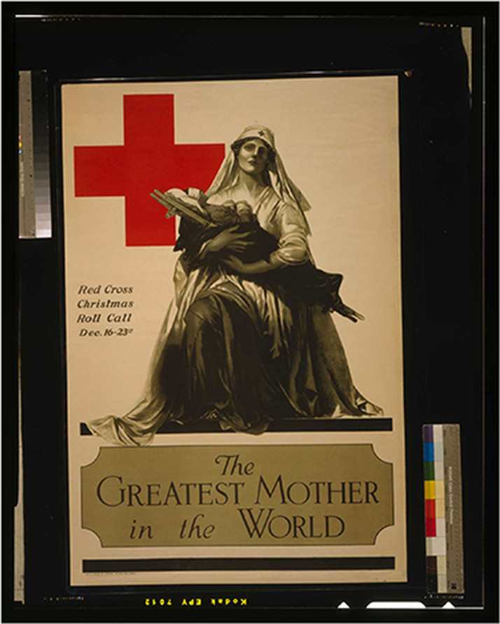 The greatest mother in the world - Red Cross Christmas roll call Dec. 16-23rd / A. E. Foringer., 1918 — vintage poster