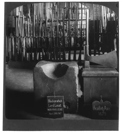 Headman's axe and block, Tower of London