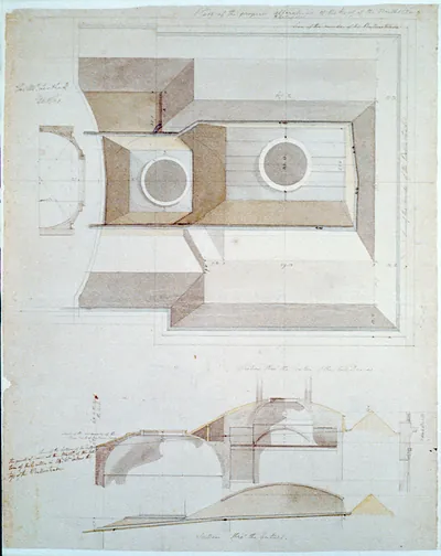 [United States Capitol, Washington, D.C. Plan & section of roof, north wing]