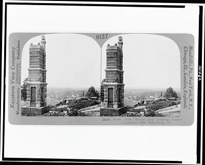From Little Round Top looking toward Cemetery Hill, Gettysburg, Pa.