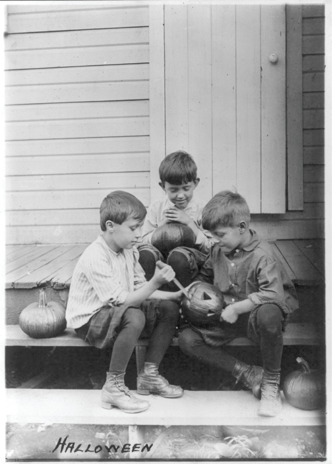 Halloween, c. 1917 — historic photograph