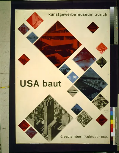 USA baut--Kunstgewerbemuseum Zürich, 9. September 7. Oktober 1945 / Bill '45.