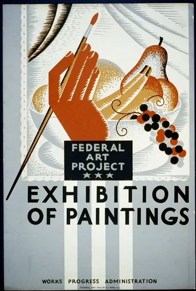 Federal Art Project Exhibition of Paintings poster