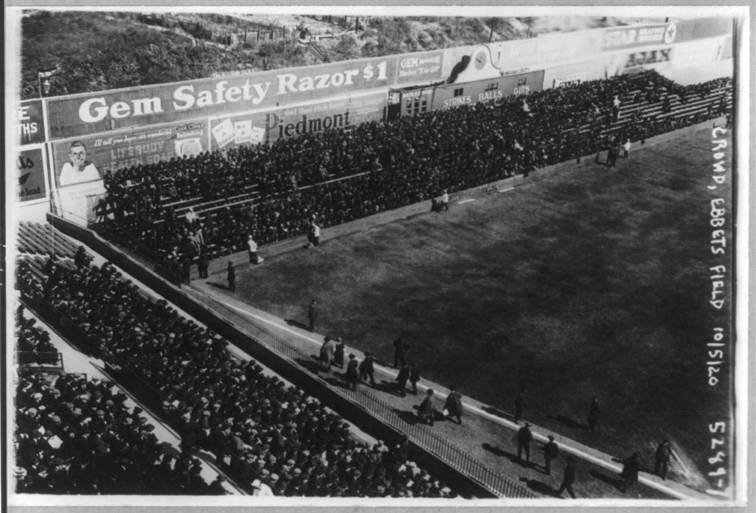 Baseball parks, 1920 Oct. 5. — historic photograph