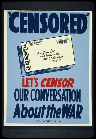 Censored Lets censor our conversation about the war.