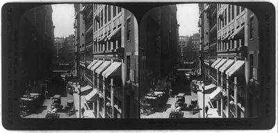 State St., the financial centre, and the old State House, Boston