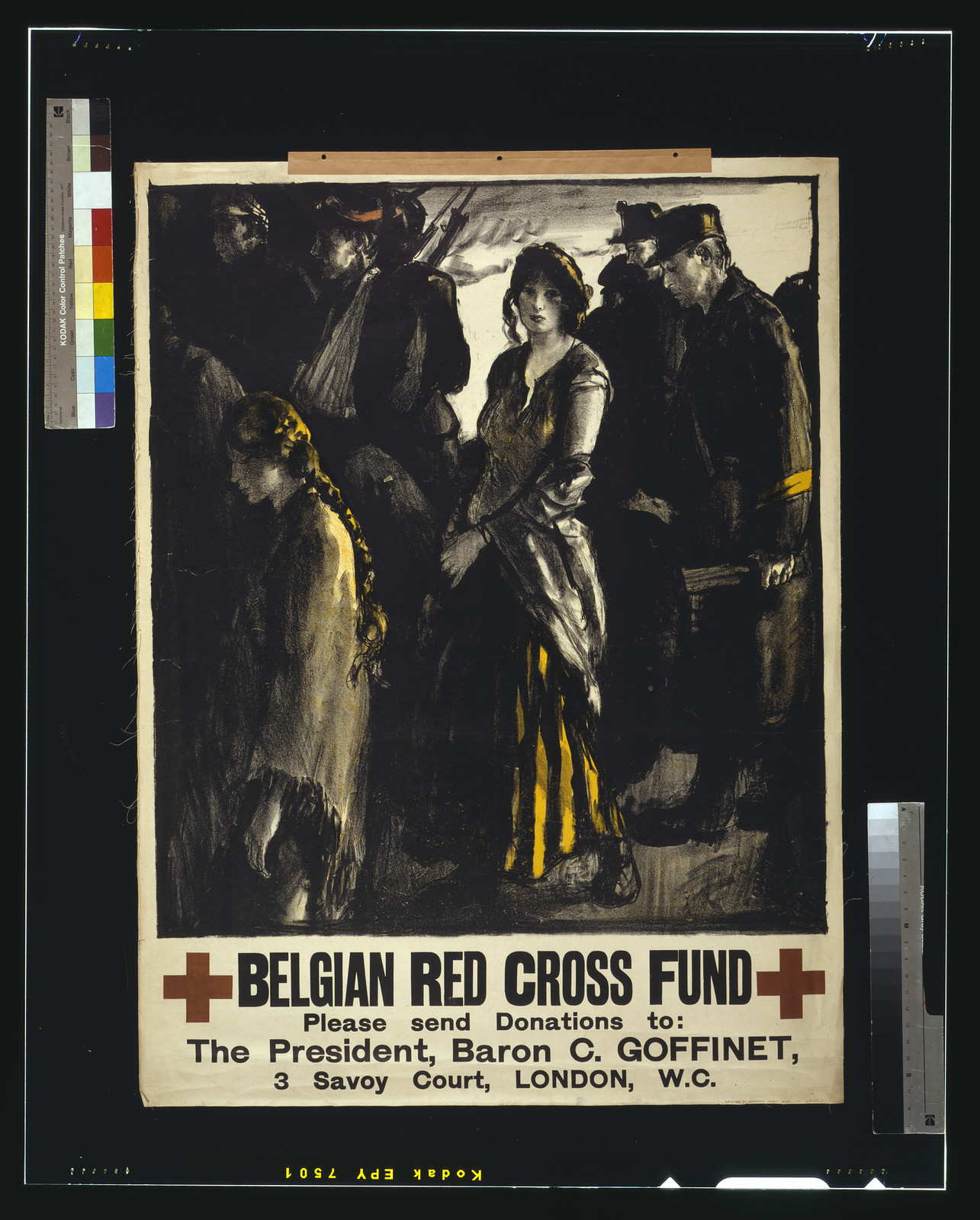 Belgian Red Cross fund / printed by Johnson Riddle Co. Ltd. London S.E., 1915 — vintage poster