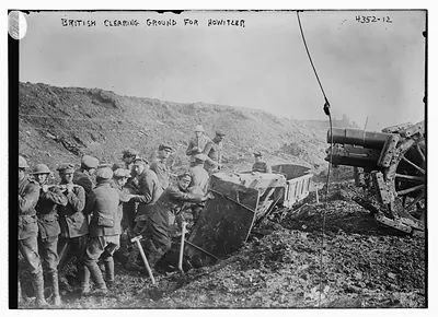 British clearing ground for Howitzer