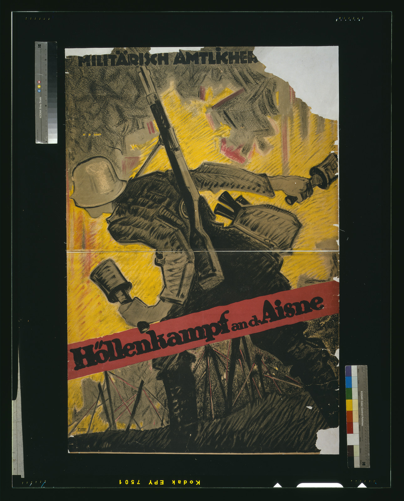 Houmlllerkampf an d. Aisne / H.R. Erdt., 1918 — vintage poster