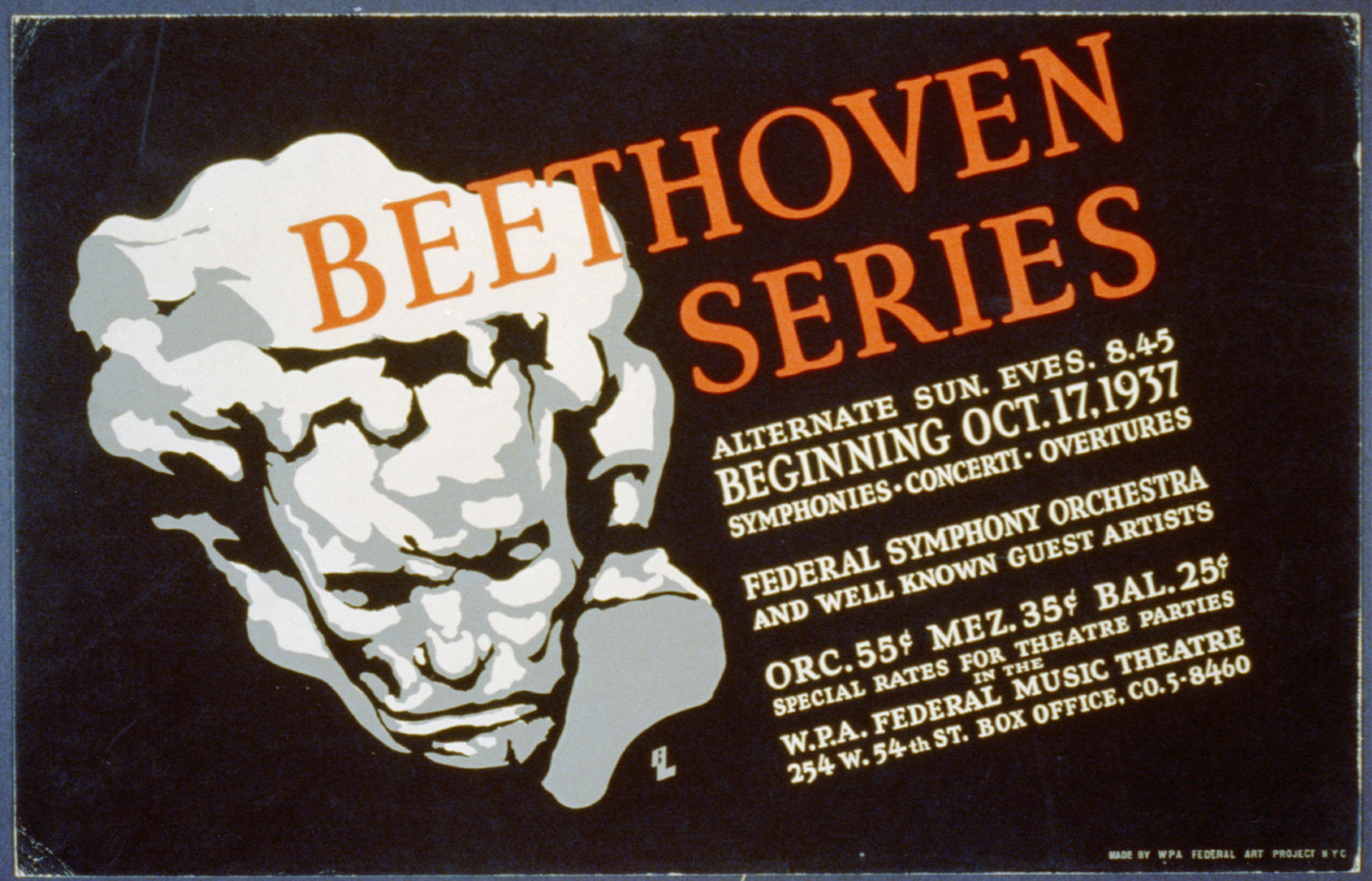 Beethoven series / BL., 1937 — vintage poster