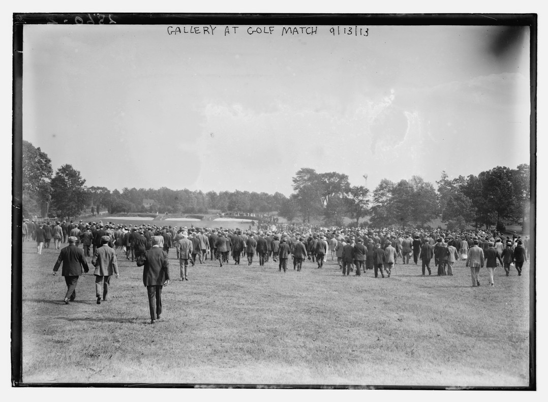 Gallery at golf match, 9/13/13, 9/13/13. — historic photograph