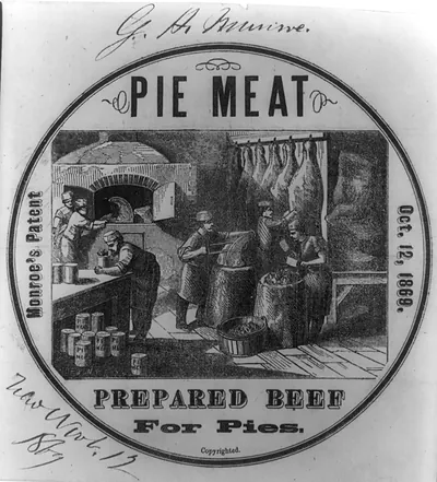 Monroe's patent pie meat - prepared beef for pies
