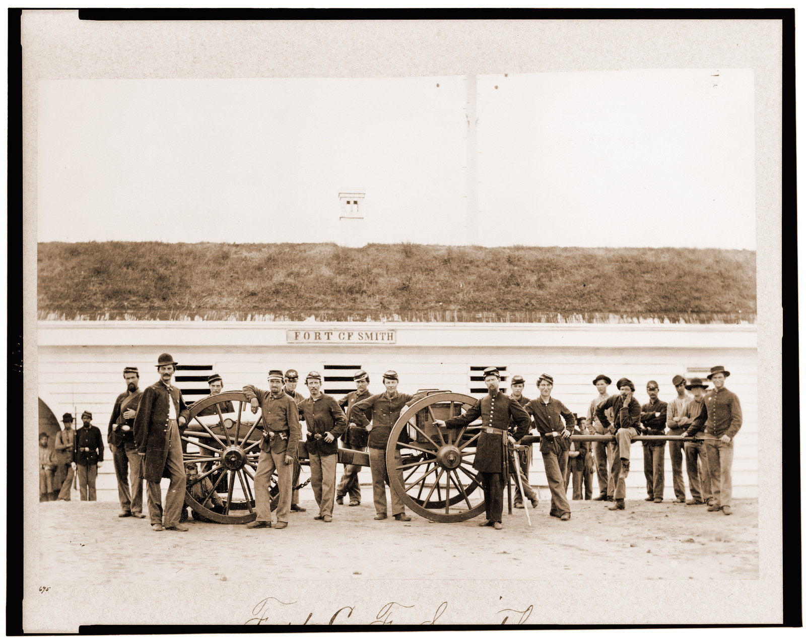 Fort C.F. Smith Co. L 2d New York Artillery, 1861 — historic photograph