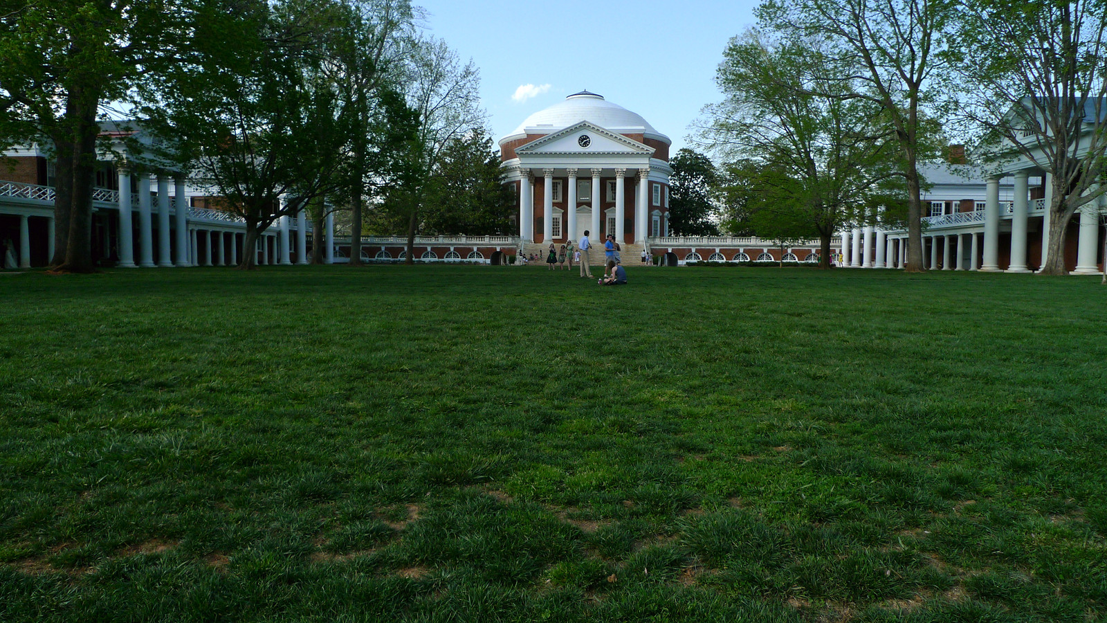 University of Virginia Lawn and Rotunda, color photograph — historic photograph